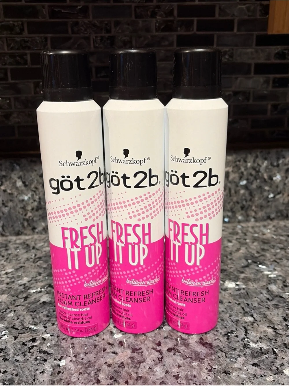 Got2b Fresh It Up Foam Cleanser Instant Refresh Roots Between Washes 3 Pack New